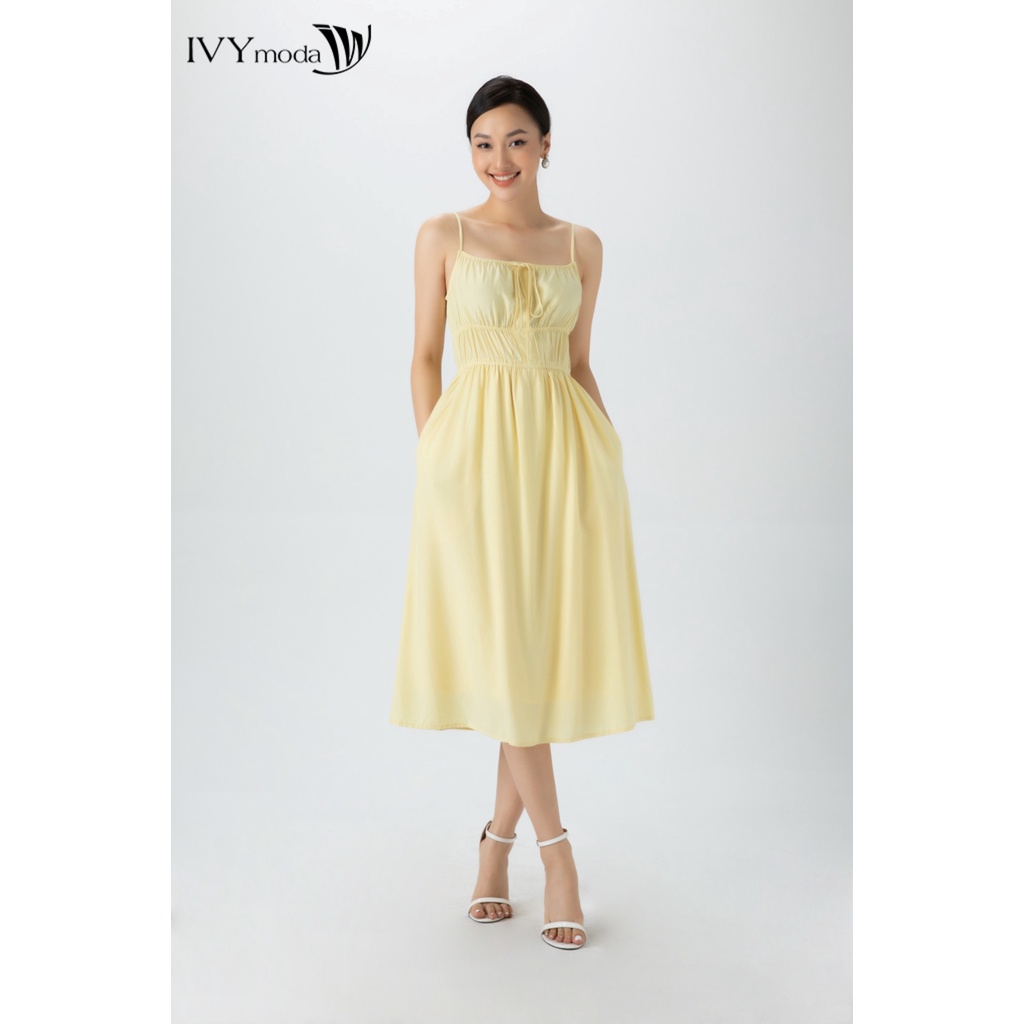 Đầm thô xòe 2 dây IVY moda MS 41B8707