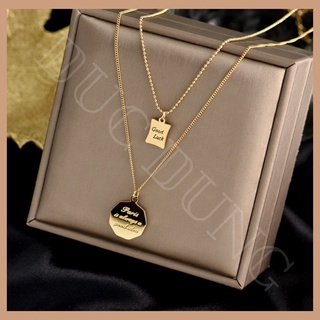 Dây Chuyền Good Luck sợi kép sang chảnh