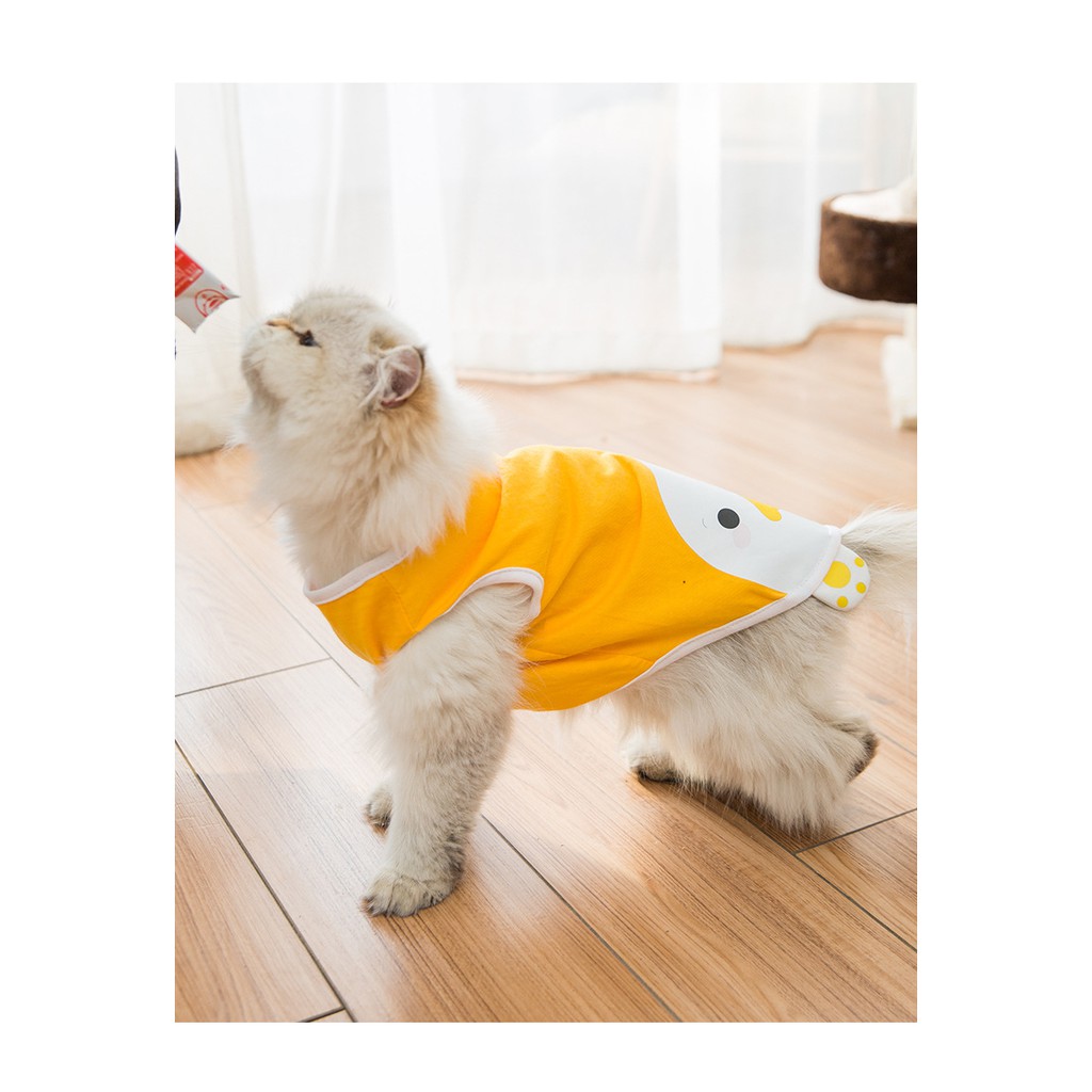 áo ba lỗ vịt vàng và chim cánh cụt cho chó mèo