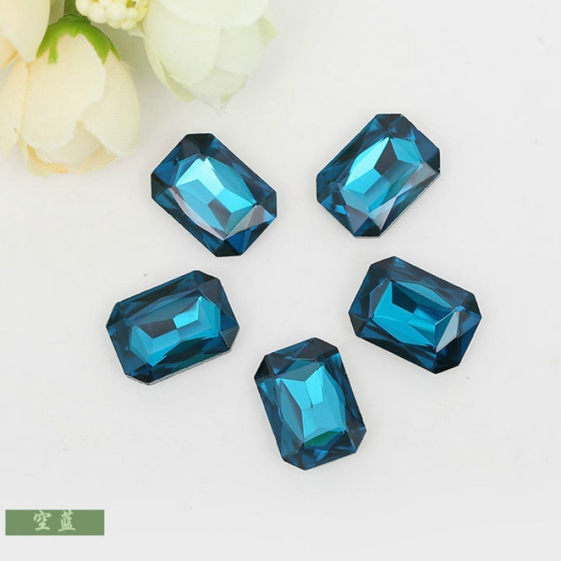 Set 50 Viên Đá Pha Lê Hình Bát Giác 6x8mm Dùng Làm Đồ Trang Sức Thủ Công Đẹp Mắt