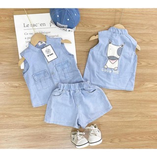 Sét bộ bò bé gái chú chó đáng yêu hàng đẹp goodbabyvn