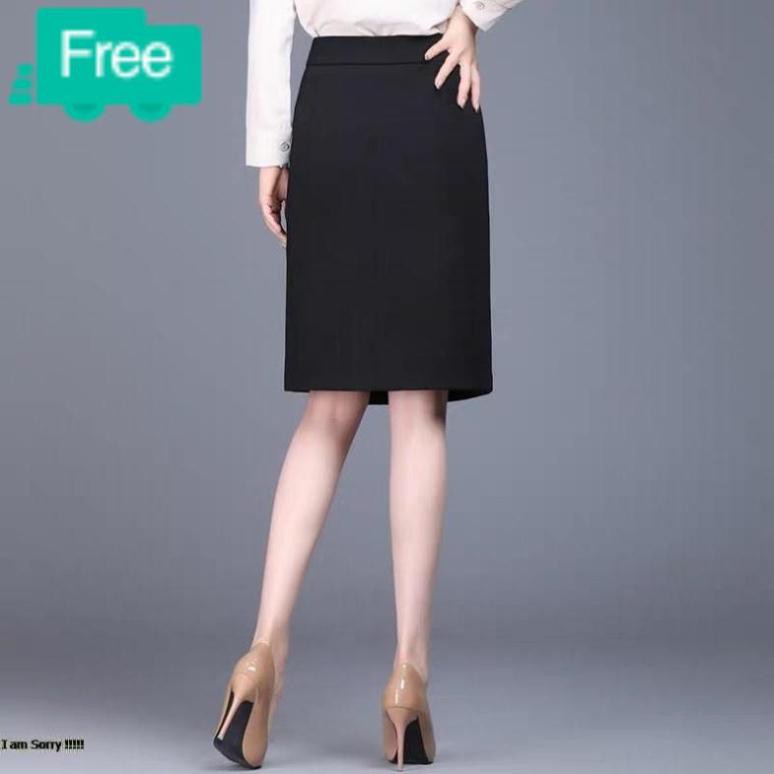 Chân váy bút chì xẻ tà 60cm lệch dáng suông | BigBuy360 - bigbuy360.vn