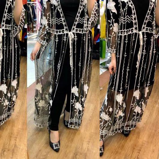 Áo CARDIGAN Ren Ngoài Trời Nở // Dài Bên Ngoài // Nhập Khẩu BANGKOK