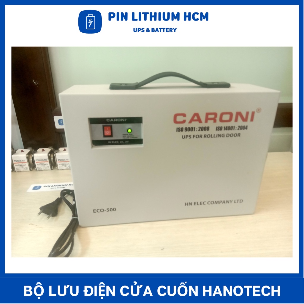 Bộ lưu điện cửa cuốn Hanotech ECO 500 dùng cho motor 500kg mới 100%