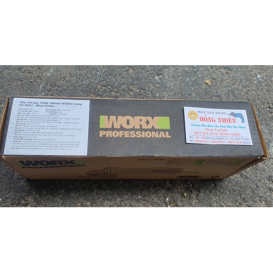 Máy mài góc 750W 100mm Worx Green WU810
