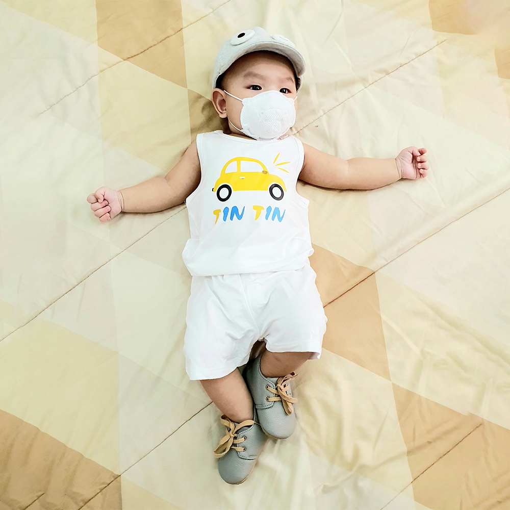 Set Quần Áo Ngắn Tay Cho Bé Toli Cotton Dẻo, Mềm Mịn Thoáng Mát, Co Giãn 4 Chiều