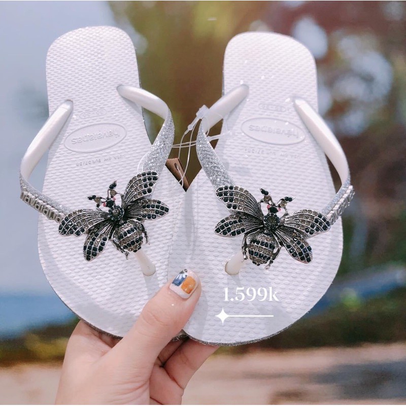 Havaianas viền đế kim tuyến có sẵn nhé