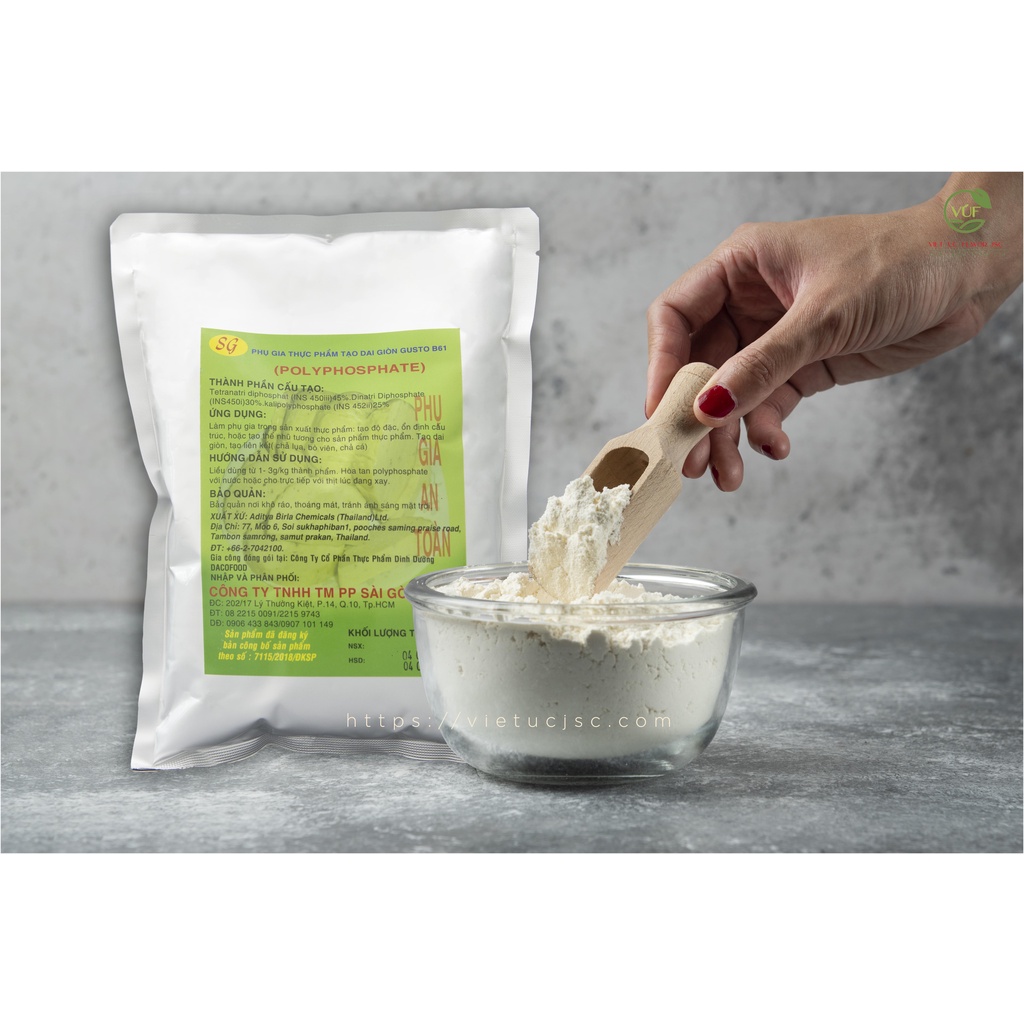 GUSO B61 - Chất Tạo Giòn Dai POLYPHOSPHATE Thay Thế Hàn The|Phụ Gia Thực Phẩm | Vietuc Jsc