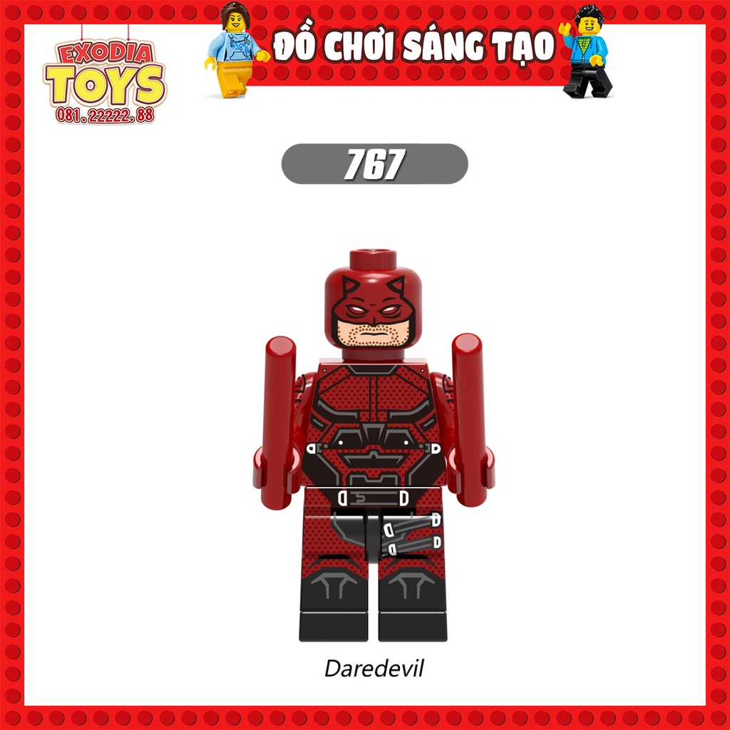 Xếp hình Minifigure Nhân vật Siêu anh hùng Marvel Spider Man, Daredevil, Odin - Đồ Chăi Lắp Ghép Sáng Tạo - XINH X0180