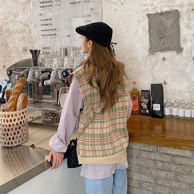 Gile Len Nữ GUMAX, Áo Len Gile Nữ Dáng Rộng Cổ Chữ V Hàng Quảng Châu Cực Đẹp | BigBuy360 - bigbuy360.vn