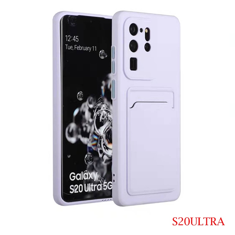 Ốp Điện Thoại Silicon Mềm Chống Sốc Có Ngăn Đựng Thẻ Cho Samsung S20 FE S20Plus S20Ultra S20