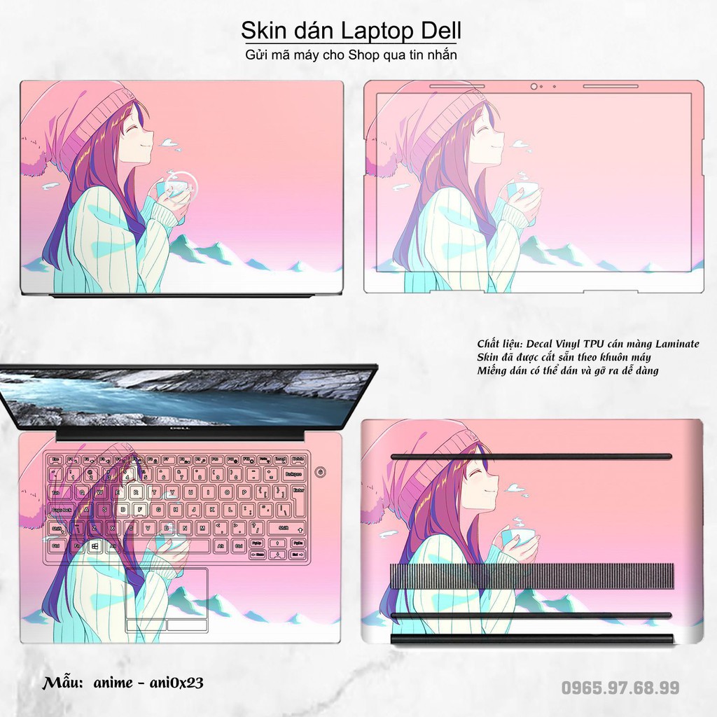 Skin dán Laptop Dell in hình Anime (inbox mã máy cho Shop)