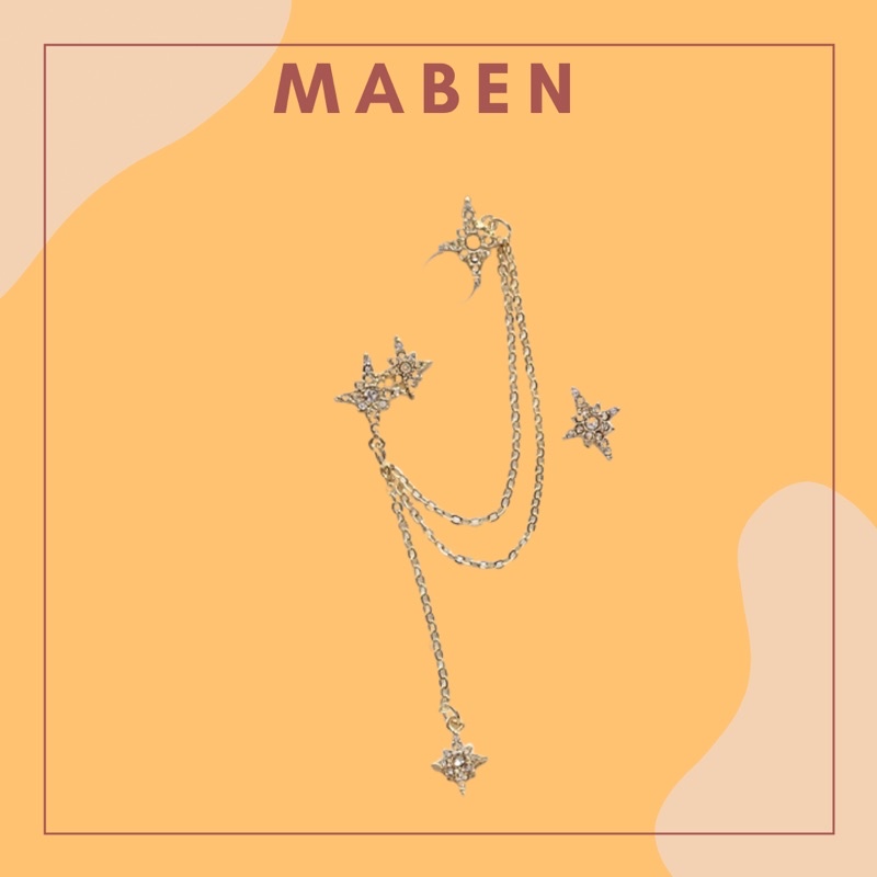 Hoa tai kiểu gài hình ngôi sao - Maben