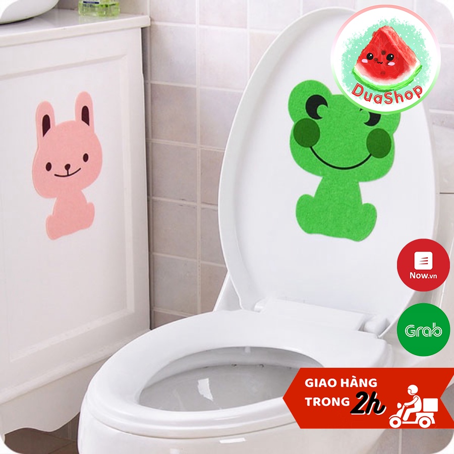 [Mã LIFEXANH03 giảm 10% đơn 500K] Miếng dán khử mùi than hoạt tính, khử mùi nhà vệ sinh hình con vật cute Duashop