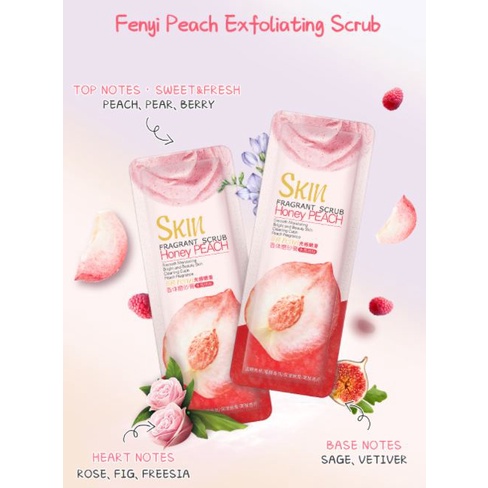 Gói 3g Gel Tẩy Tế Bào Chết Đào Fenyi Skin Honey Peach