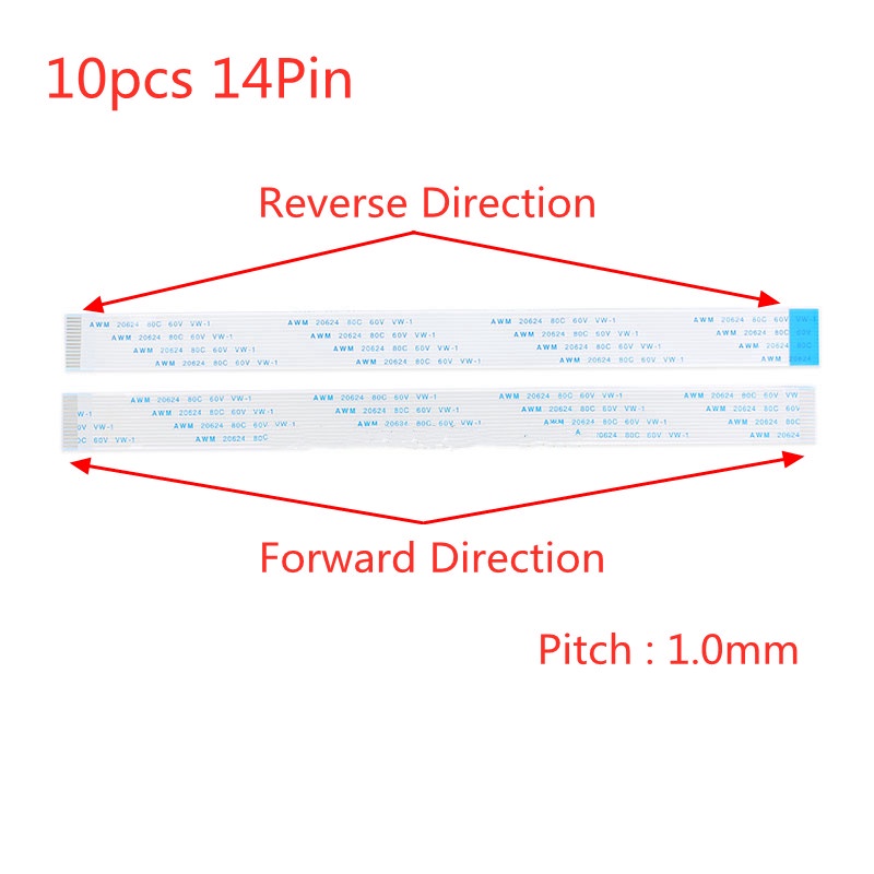 10 Dây Cáp 14 pin Pitch 1.0mm FFC FFC 14P 14Pin 60V Linh Hoạt