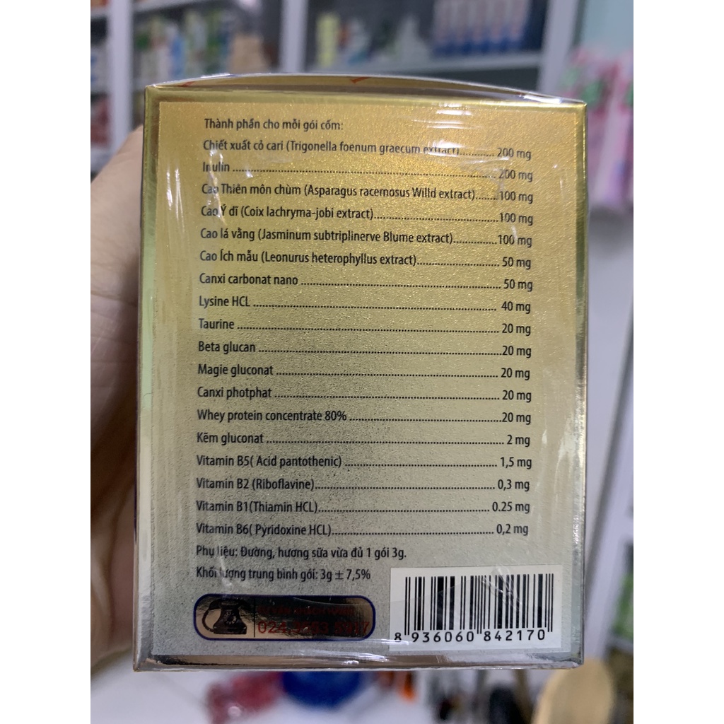 Cốm lợi sữa Tasuamum hộp 20 gói  - Nhà Thuốc Mỹ Kim