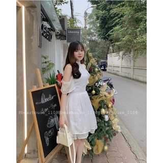 ❤️ Đầm cổ yếm tay