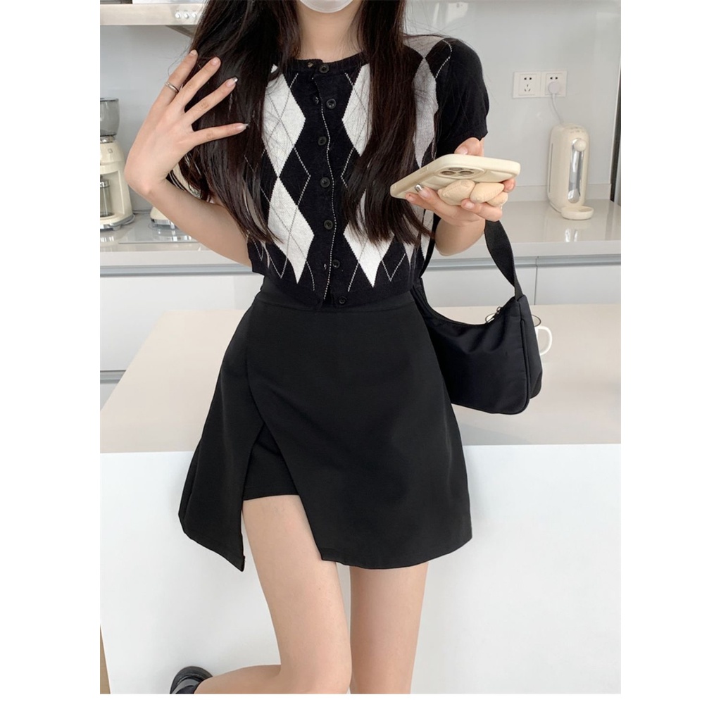 Chân Váy Chữ A Lưng Cao Xẻ Tà JL-DQ-20