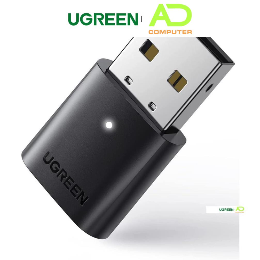 Thiết bị USB thu phát Bluetooth 5.0 UGREEN 80889 cho máy tính laptop - Hàng phân phối chính hãng - Bảo hành 18 tháng