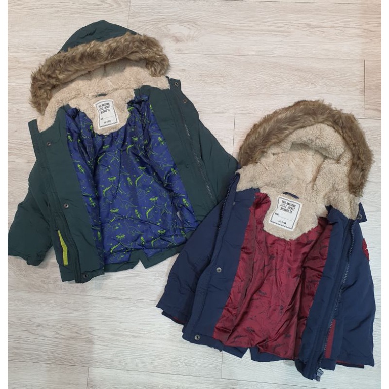 Áo parka mũ lông lót lông cừu siêu ấm - Hàng dư xịn 100%