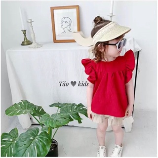 Set bộ thiết kế áo cánh tiên quần bèo bé gái