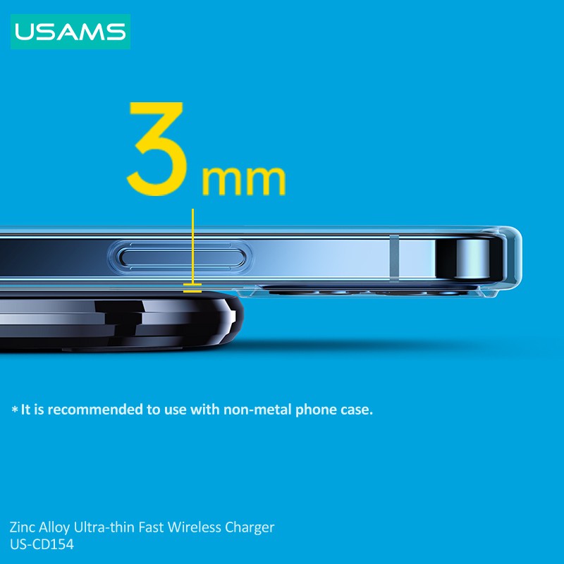 Đế sạc không dây USAMS siêu nhanh từ tính 15W tối đa 27W dành cho iPhone 12 Android