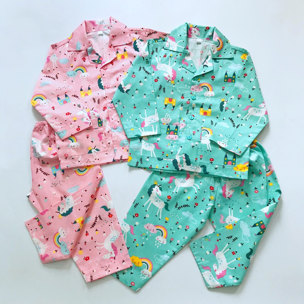 Bộ ngủ dài tay Pijama Cho Bé vải Thô lụa cotton - Nhiều mẫu chọn lựa 10-20kg