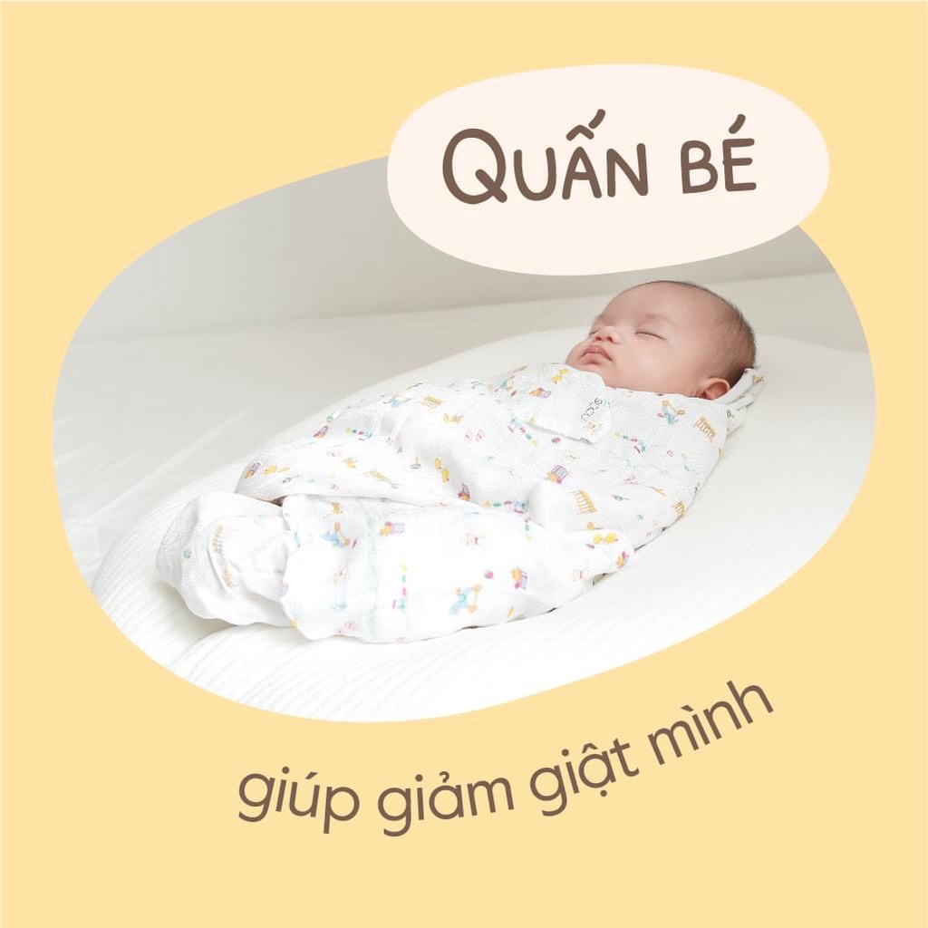 [CHÍNH HÃNG] Khăn xô đa năng cotton &amp; sợi tre bamboo kích thước 1m2x1m2 Nous