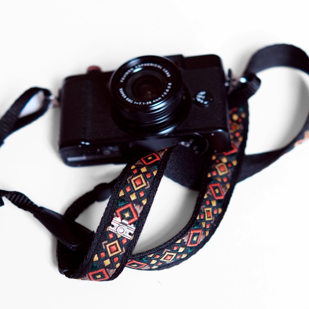 Dây đeo máy ảnh thổ cẩm thêu bản nhỏ Made by Cammix - Cotton Camera Strap