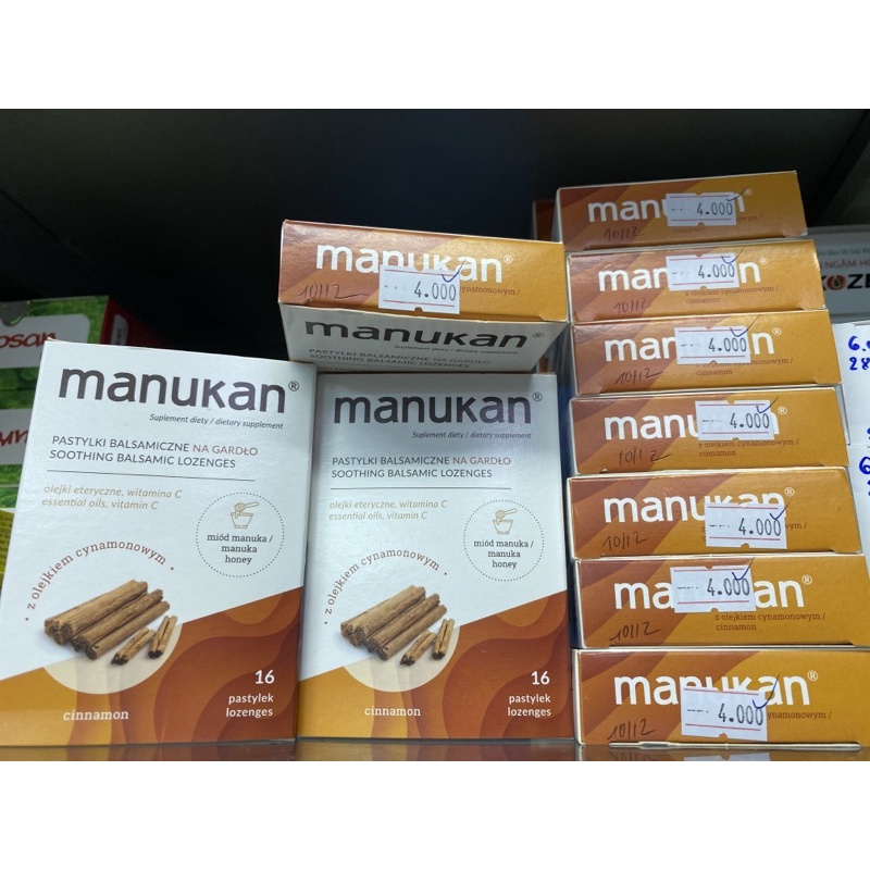 Kẹo ngậm Manukan quế mật ong