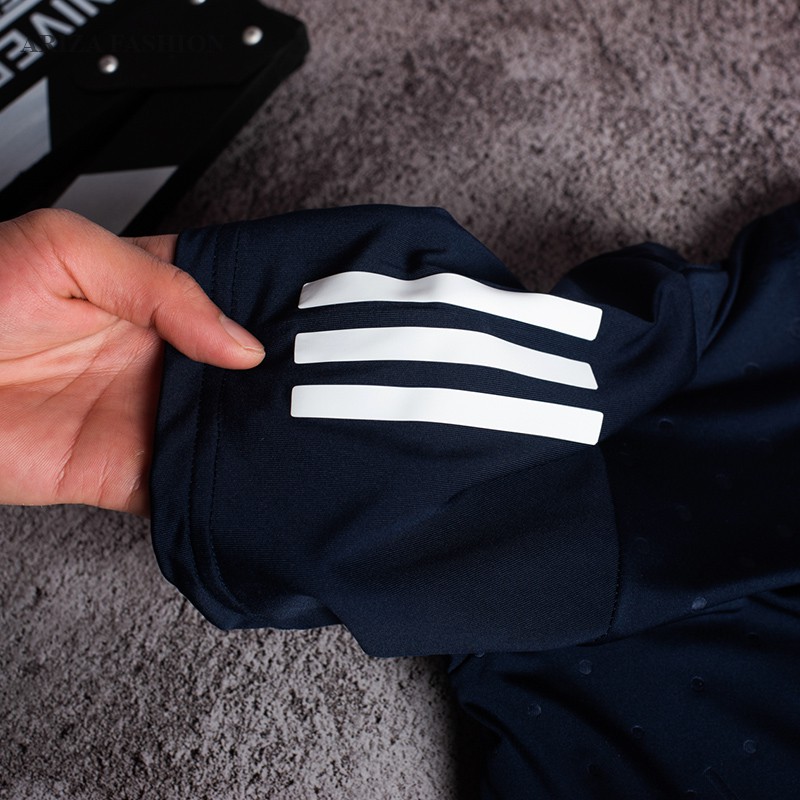 Áo thun nam thể thao Ariza ép vân chất thun lạnh mát co giãn 4 chiều thoải mái tặng kèm 1 đôi tất lười | BigBuy360 - bigbuy360.vn