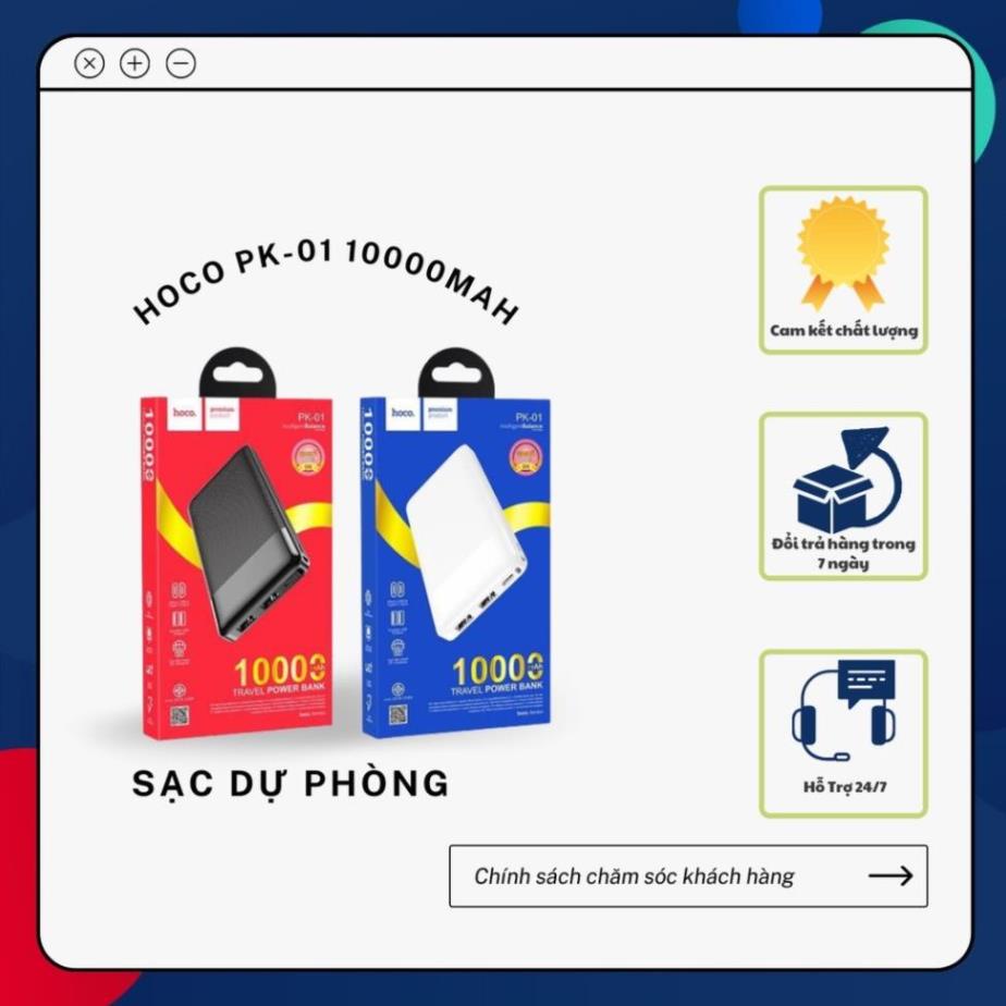 Sạc Dự Phòng HOCO 10.000mAh Pin Dự Phòng Chính Hãng Màn Hình Đèn LED