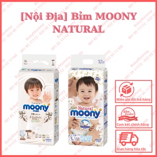 [Nội Địa] Bỉm MOONY NATURAL dán/quần đủ size NB63/S58/M46/L38/L36/Xl32