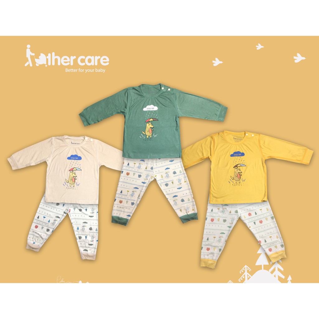 Bộ Quần áo bé gái FatherCare Nhún cổ DT - Cáo  FC858