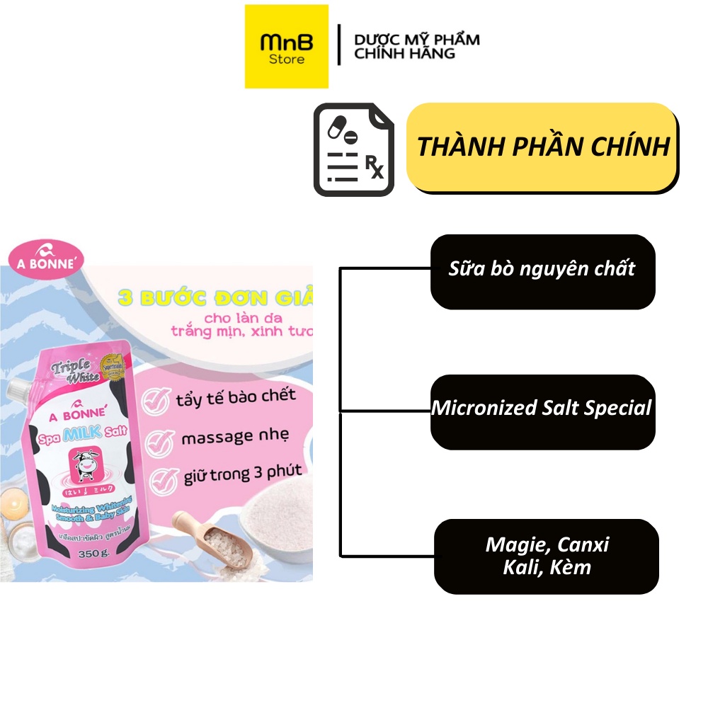 Muối tắm sữa bò tẩy tế bào chết A Bonne Spa Milk Salt Thái Lan 350gr