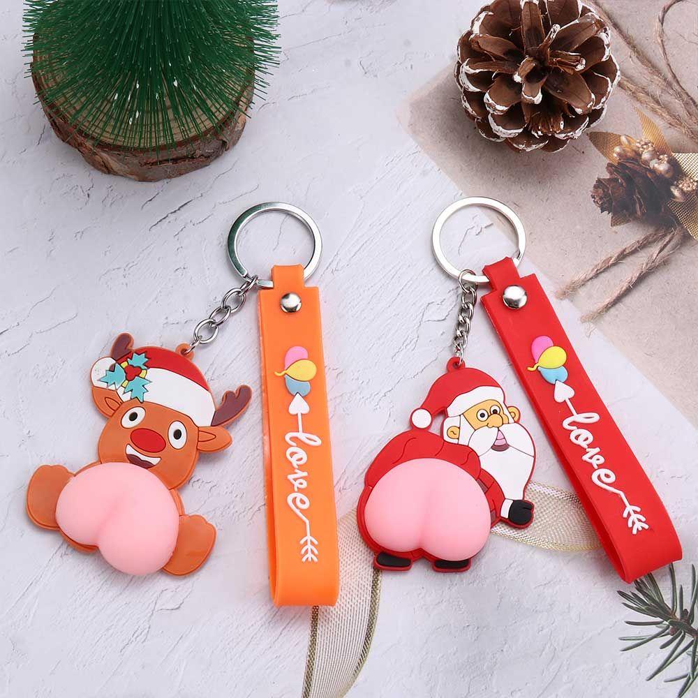 Móc Khóa Họa Tiết Hoạt Hình Phong Cách Giáng Sinh