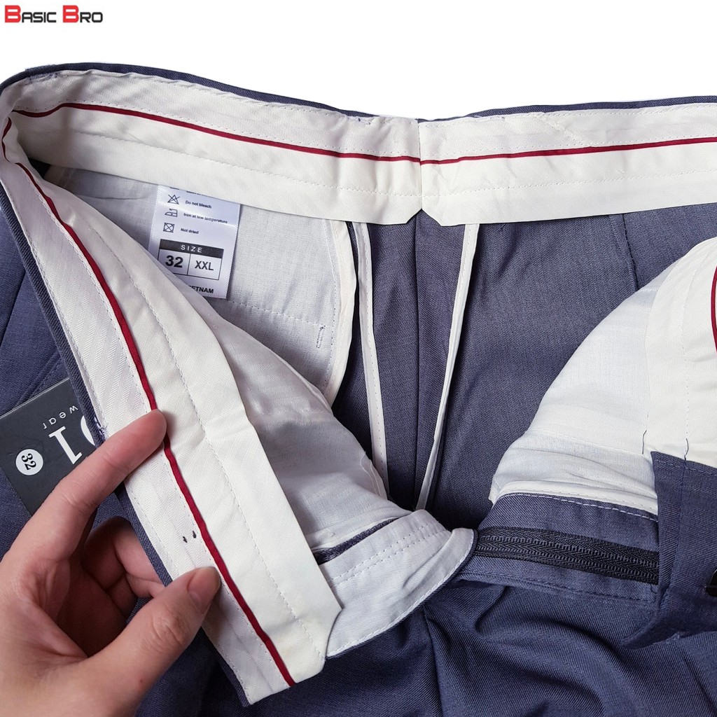 Quần âu nam ☘FREESHIP☘ Quần tây nam T91 mềm mịn dáng ôm slimfit xuất dư nối chuyền | BigBuy360 - bigbuy360.vn