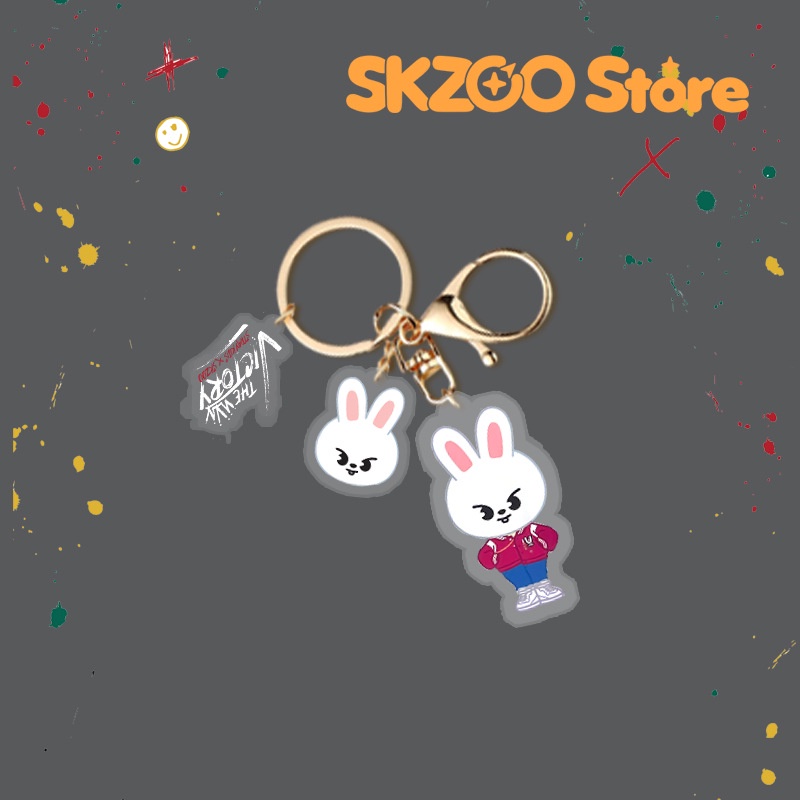 Móc Khóa Hình Hoạt Hình Bằng Acrylic Hai Mặt Dễ Thương Cho Bé