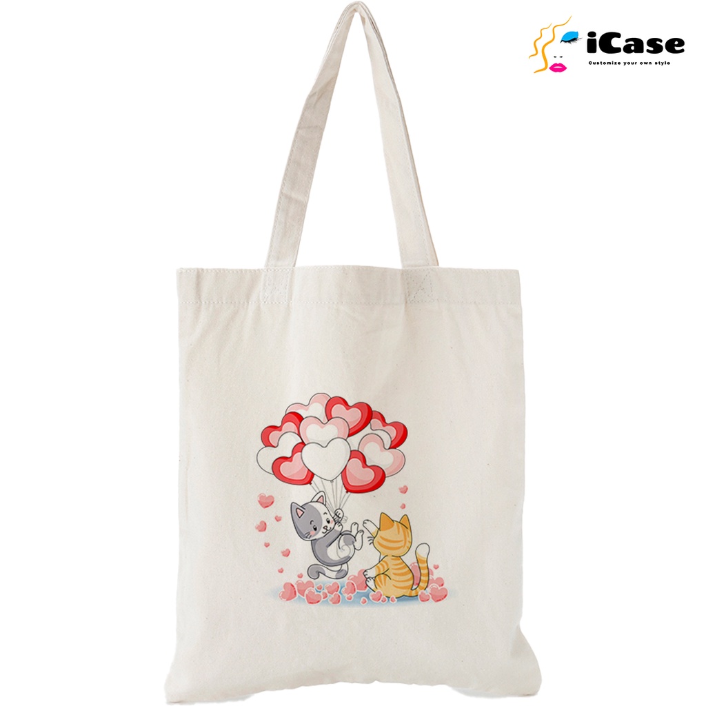 Túi vải Canvas iCase bộ sưu tập Animal Cute nhiều kích thước