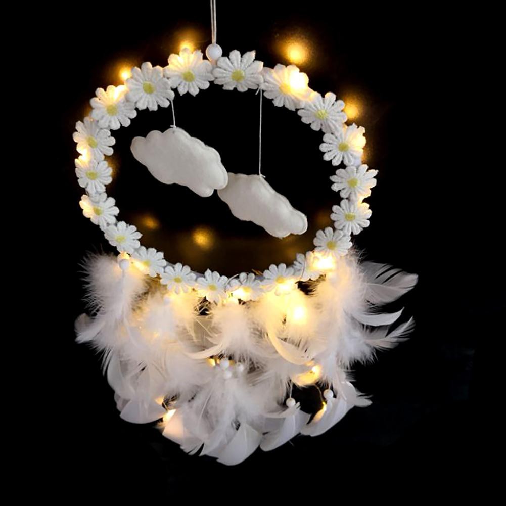 Dream Catcher có đèn led phát sáng trang trí cho phòng ngủ đẹp mắt