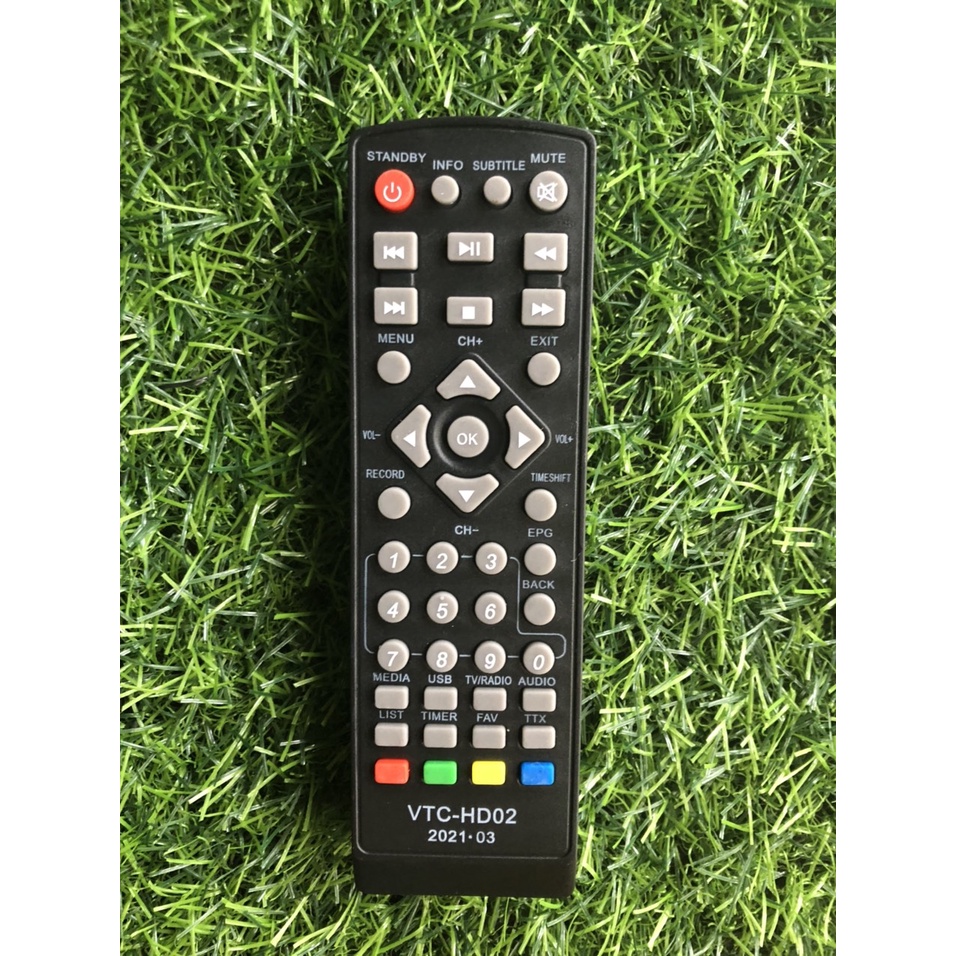 Điều khiển đầu VTC HD-02 loại tốt zin theo  nhà máy nhà sản xuất - tặng kèm pin chính hãng - Remote VTC HD02