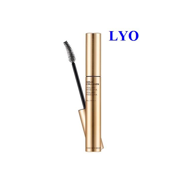 Mascara THE FACE SHOP làm Dày và Dưỡng Mi GOLD COLLAGEN MASCARA VOLUME 12g | BigBuy360 - bigbuy360.vn