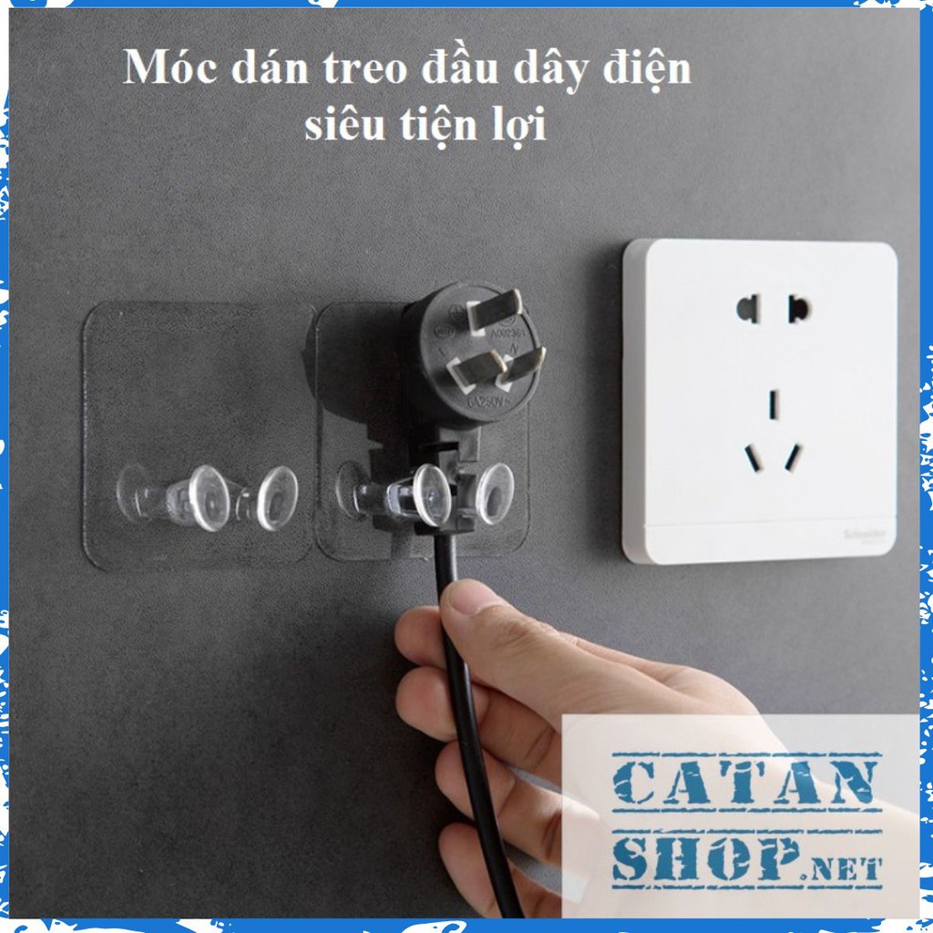 [GIÁ RẺ NHẤT] Móc dán tường kẹp giữ đầu dây điện trong, treo vật dụng nhà bếp, phòng tắm siêu gọn gang,tiện lợi GD316