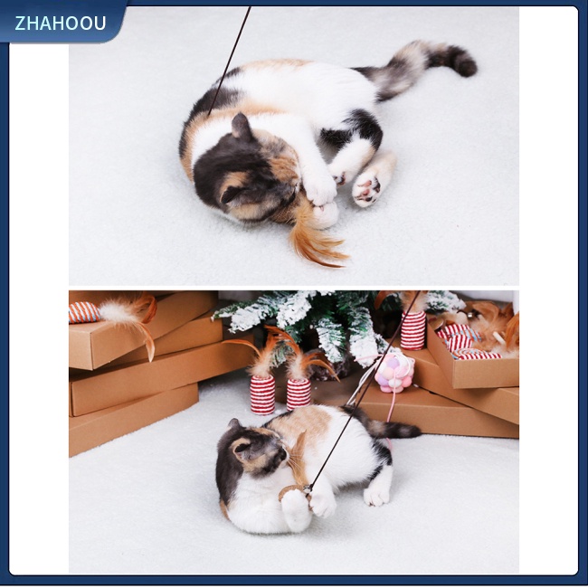 ☃Nhà☃ Vòng Bắt Giấc Mơ Bằng Gỗ + cotton Hình Mèo Hoạt Hình Vui Nhộn