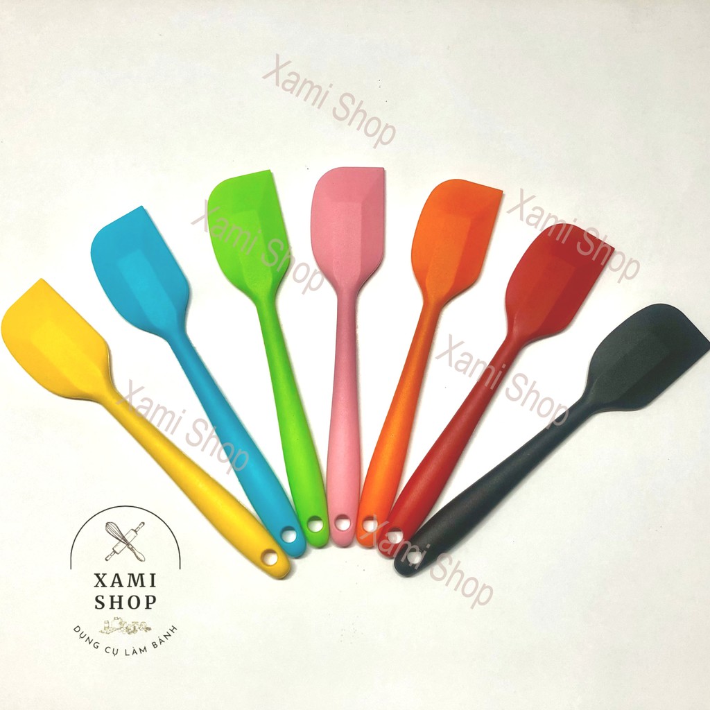 Đồ Làm Bánh Phới Silicon 28cm Spatula Phới Dẹt Phới Trộn Bột Làm Bánh Xamishop