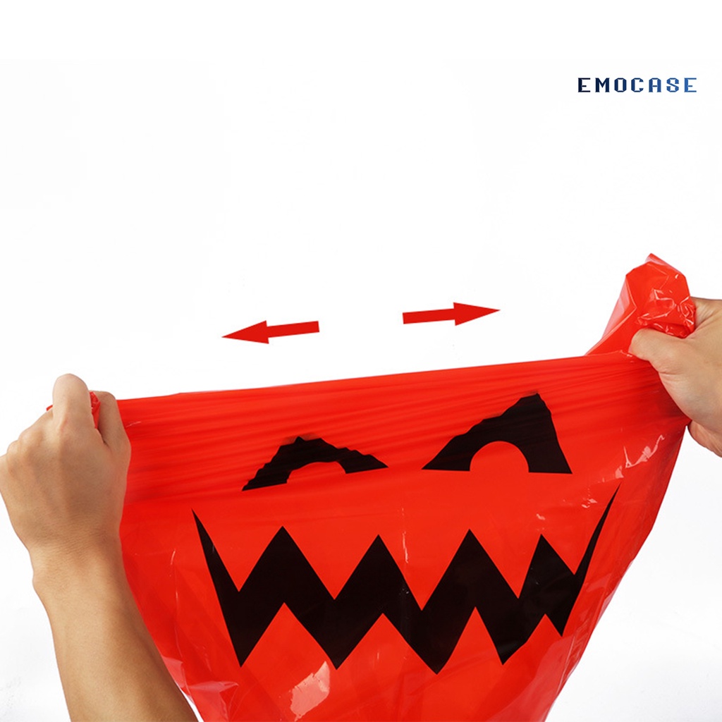 2 Túi Đựng Rác Cỡ Lớn Bằng Nhựa In Họa Tiết Halloween
