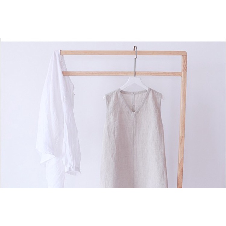 Đầm linen tưng muối tiêu dáng suông