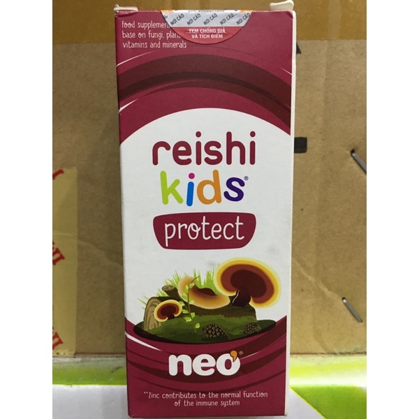 Tăng đề kháng Reishi kids protect Neo kids 150ml (hỗ trợ giảm nguy cơ viem đường hô hấp trên (mũi họng) tây ban nha