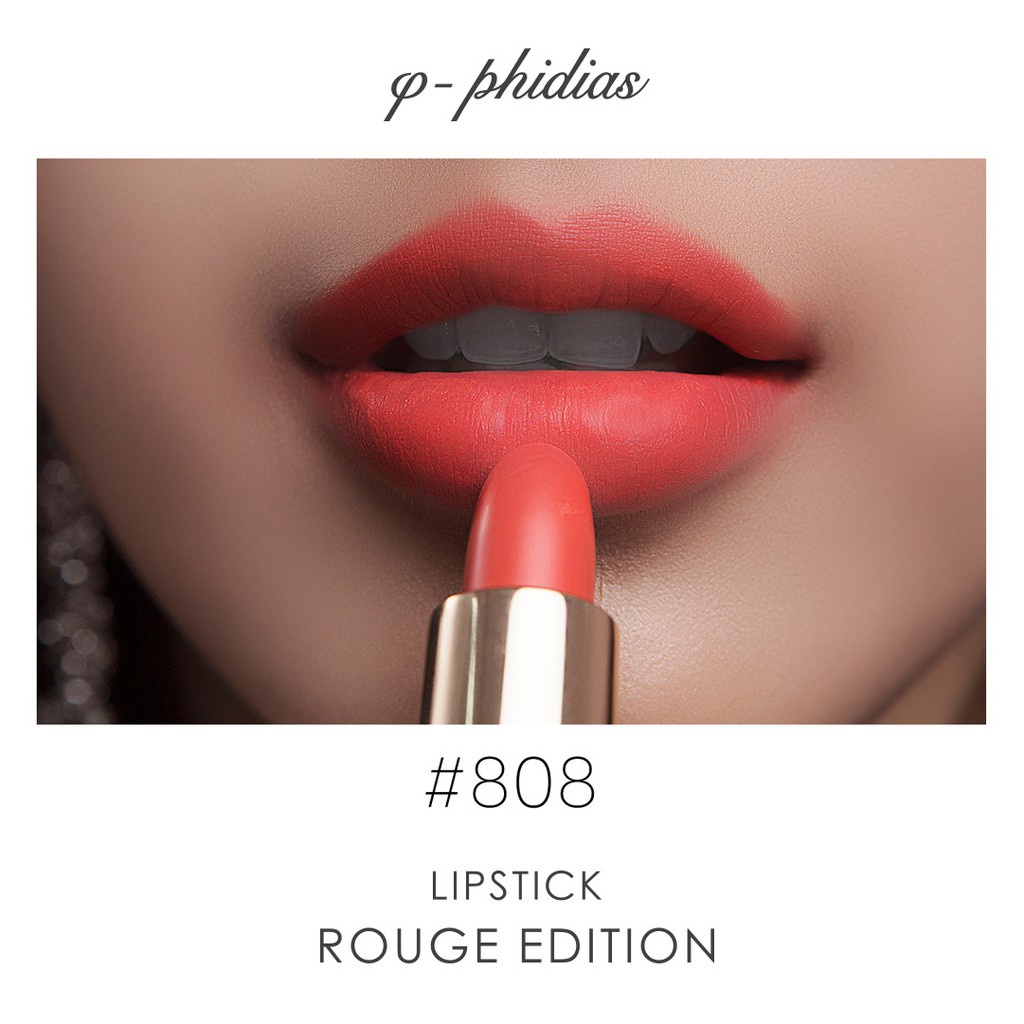 Son Lì φ - Phidias Lipstick Rouge Editon 10g - 3 Màu Trẻ Trung, Môi Mềm Căng Mọng
